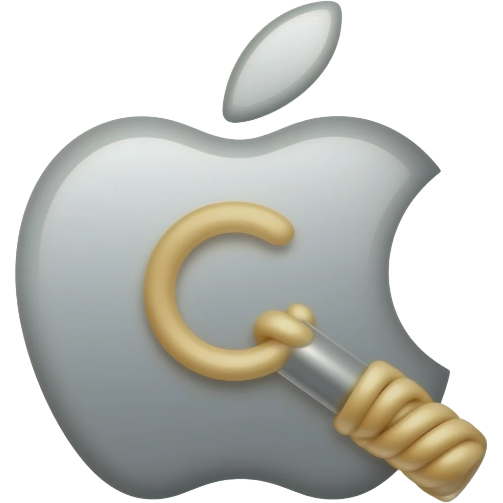A whip in the style of an emoji on an Apple device emoji