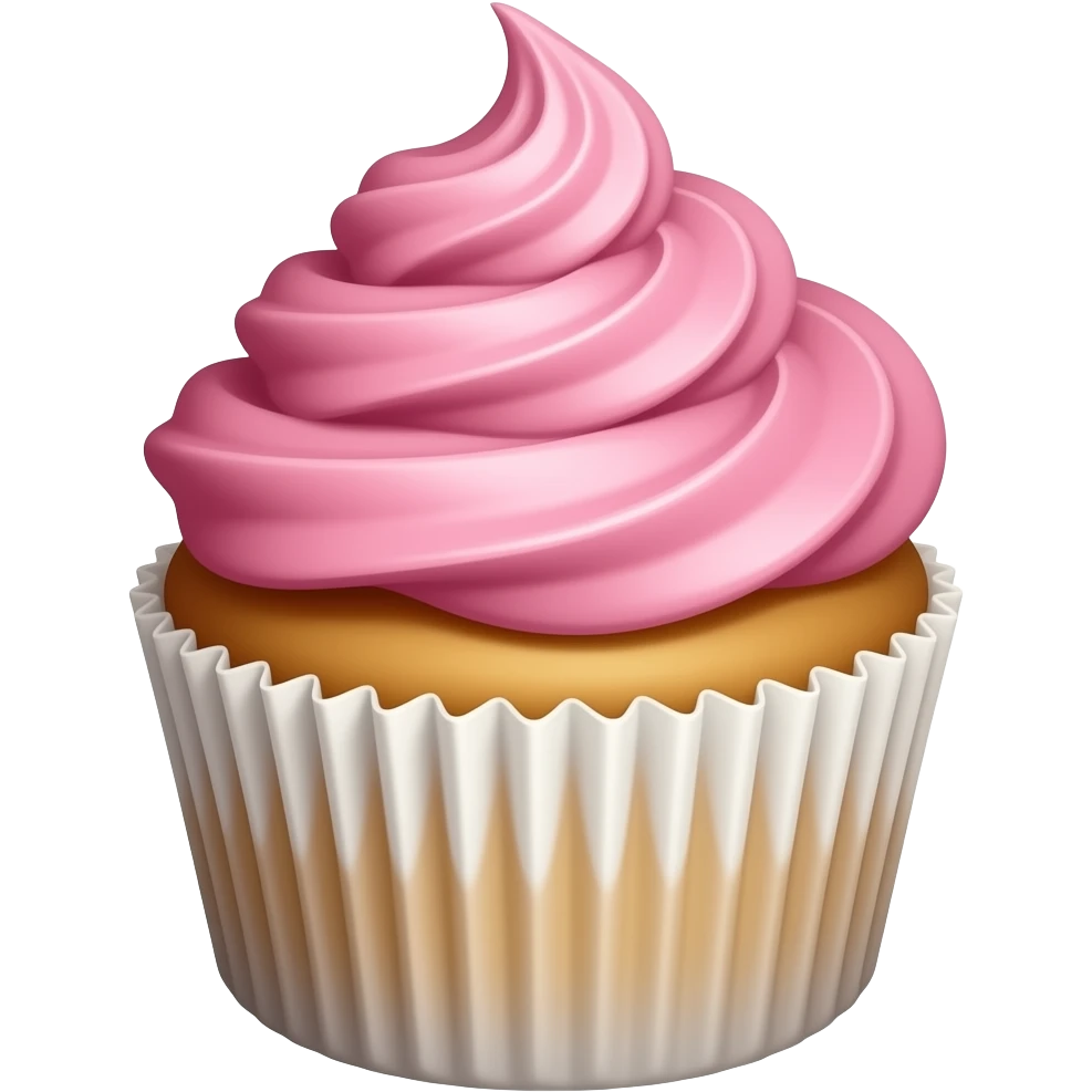 Cupcake with pink icing emoji