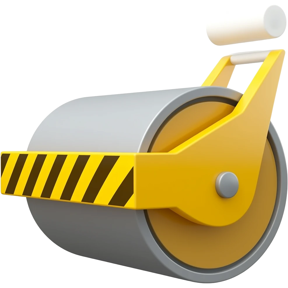 rouleau construction sideway yellow emoji