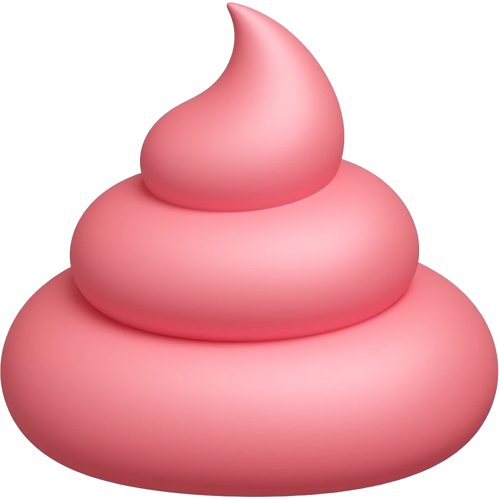 pink shit emoji