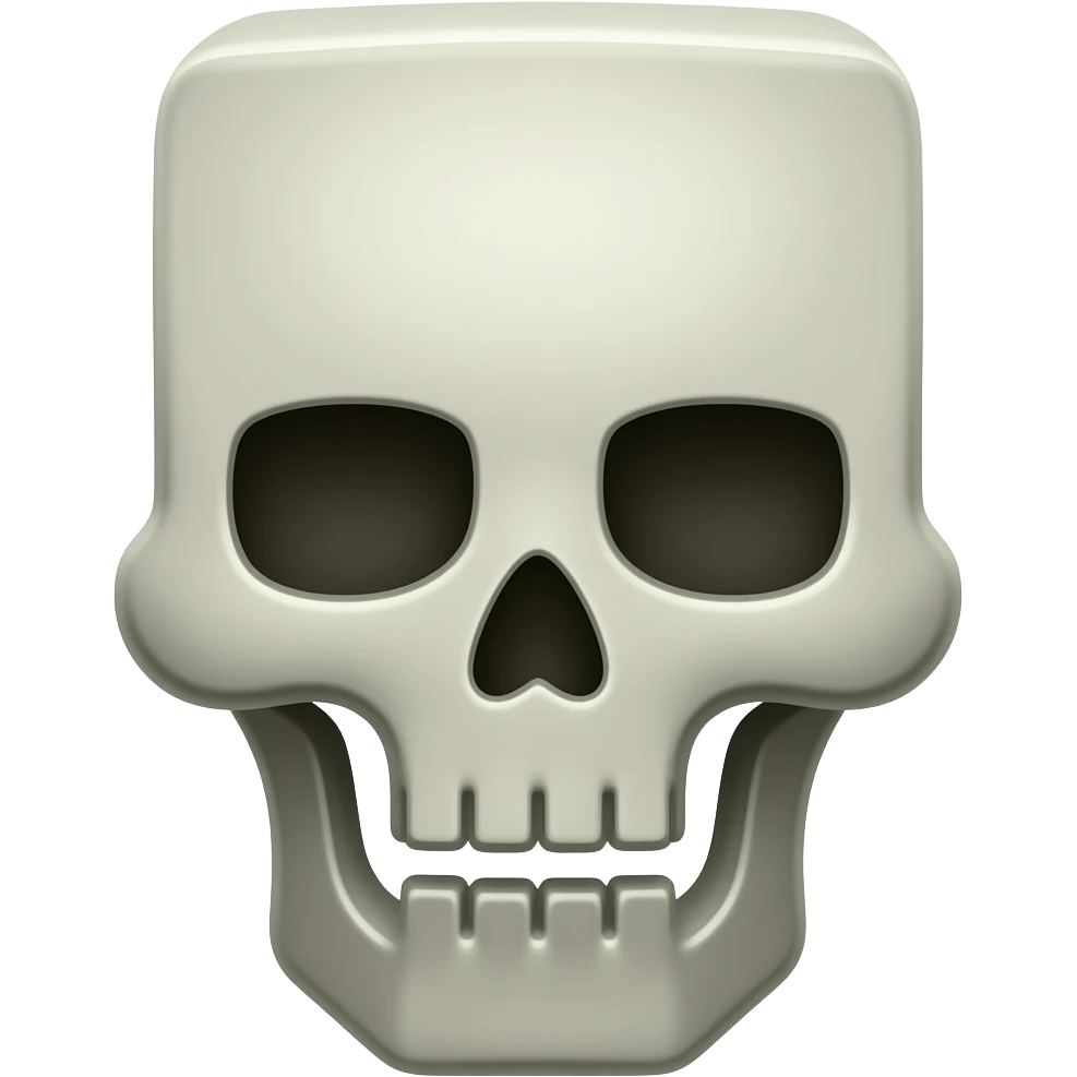 minecraft skeleton only head emoji