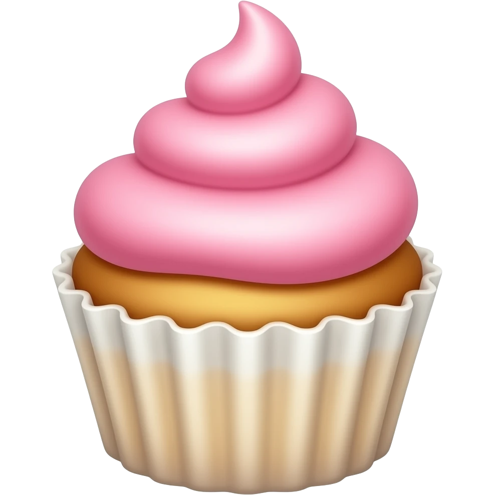 Cupcake with pink icing emoji