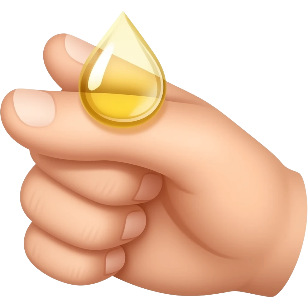 코와 오일 물방울 손가락 emoji