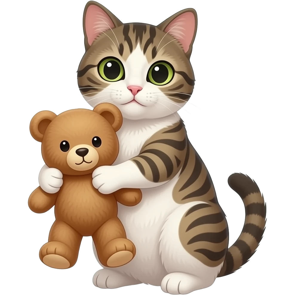 Cat hugging emoji