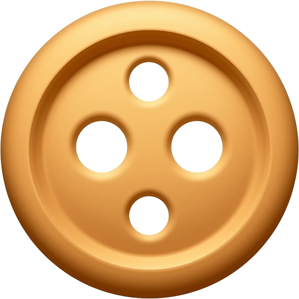 Cookie shaped like a button emoji