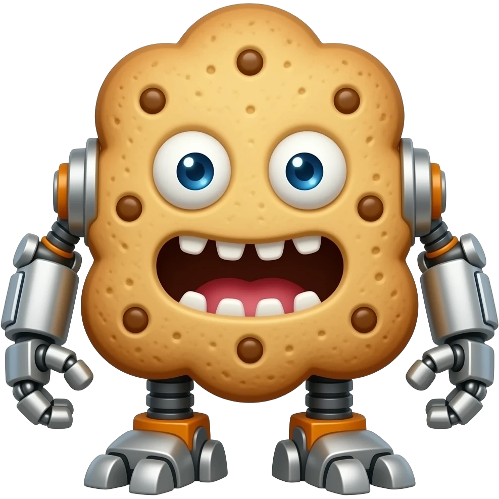 robotic cookie maker monster emoji