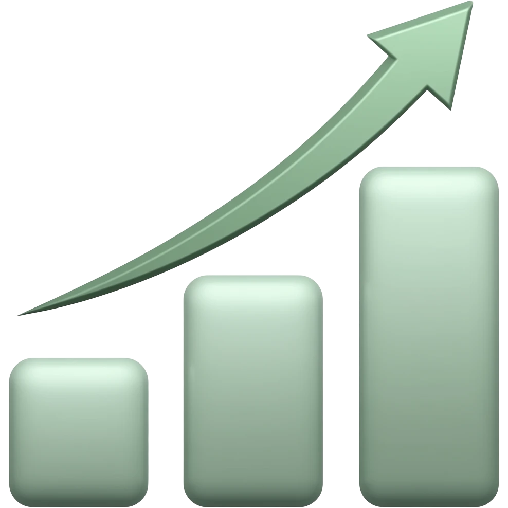 chart growth 3 columns emoji