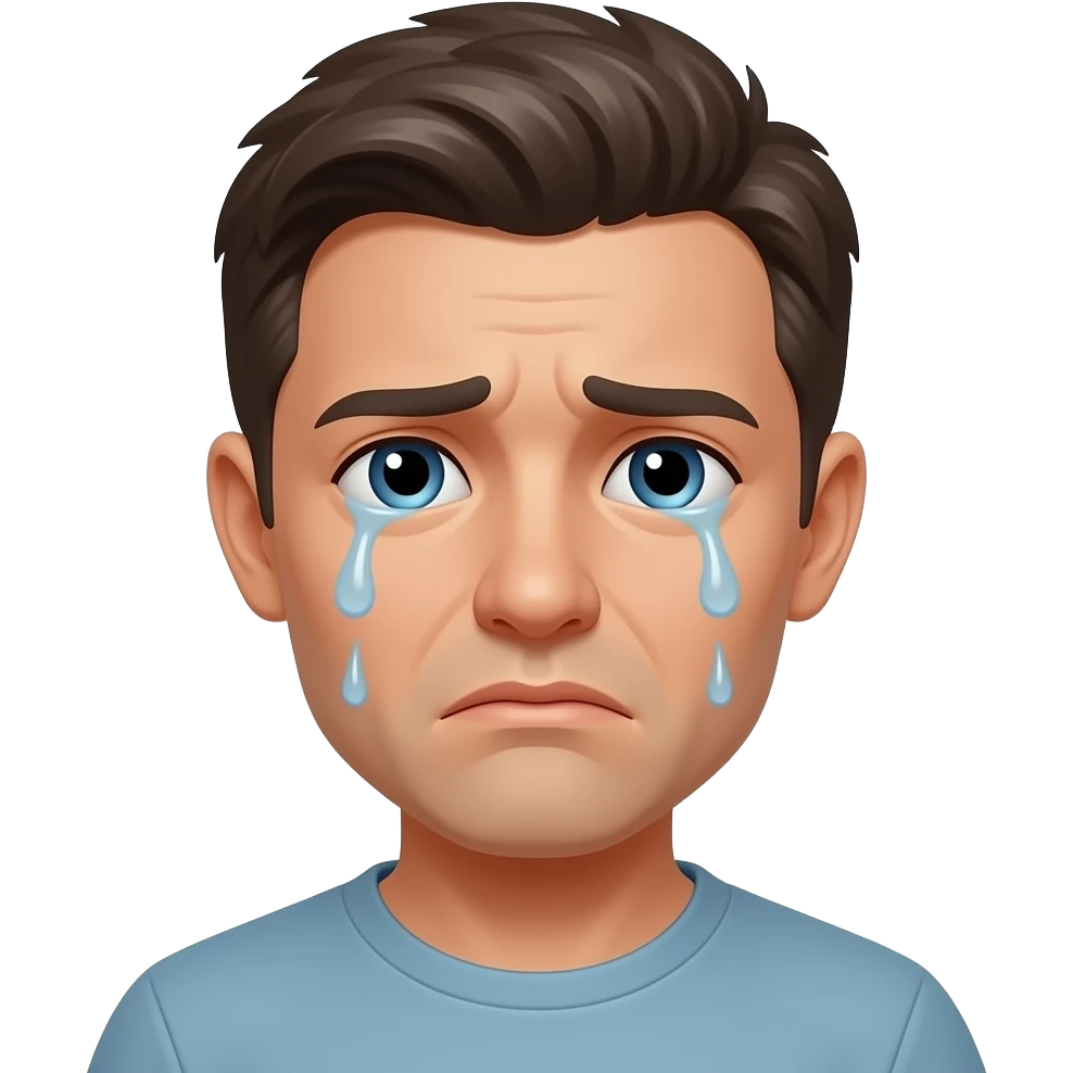 ایموجی گریه ولی خیلی واقعی تر باشه emoji