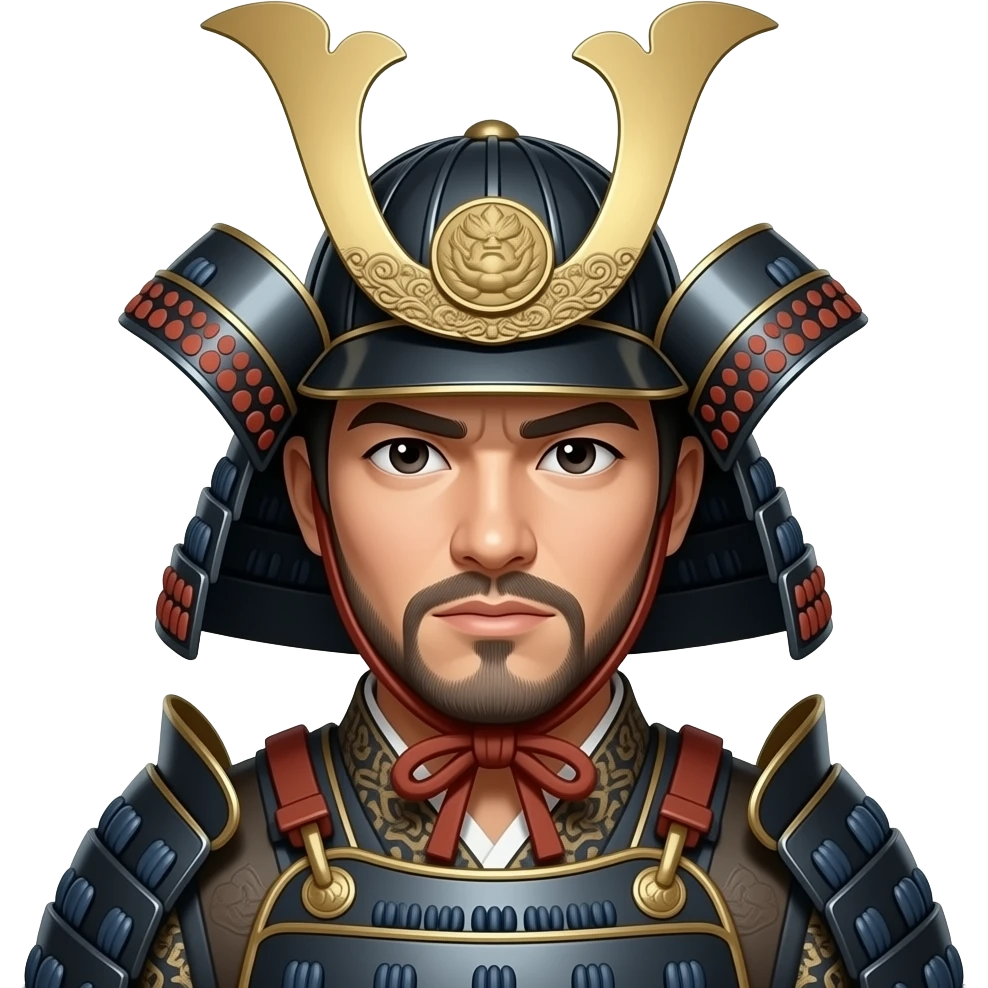 Make an realistic samurai emoji