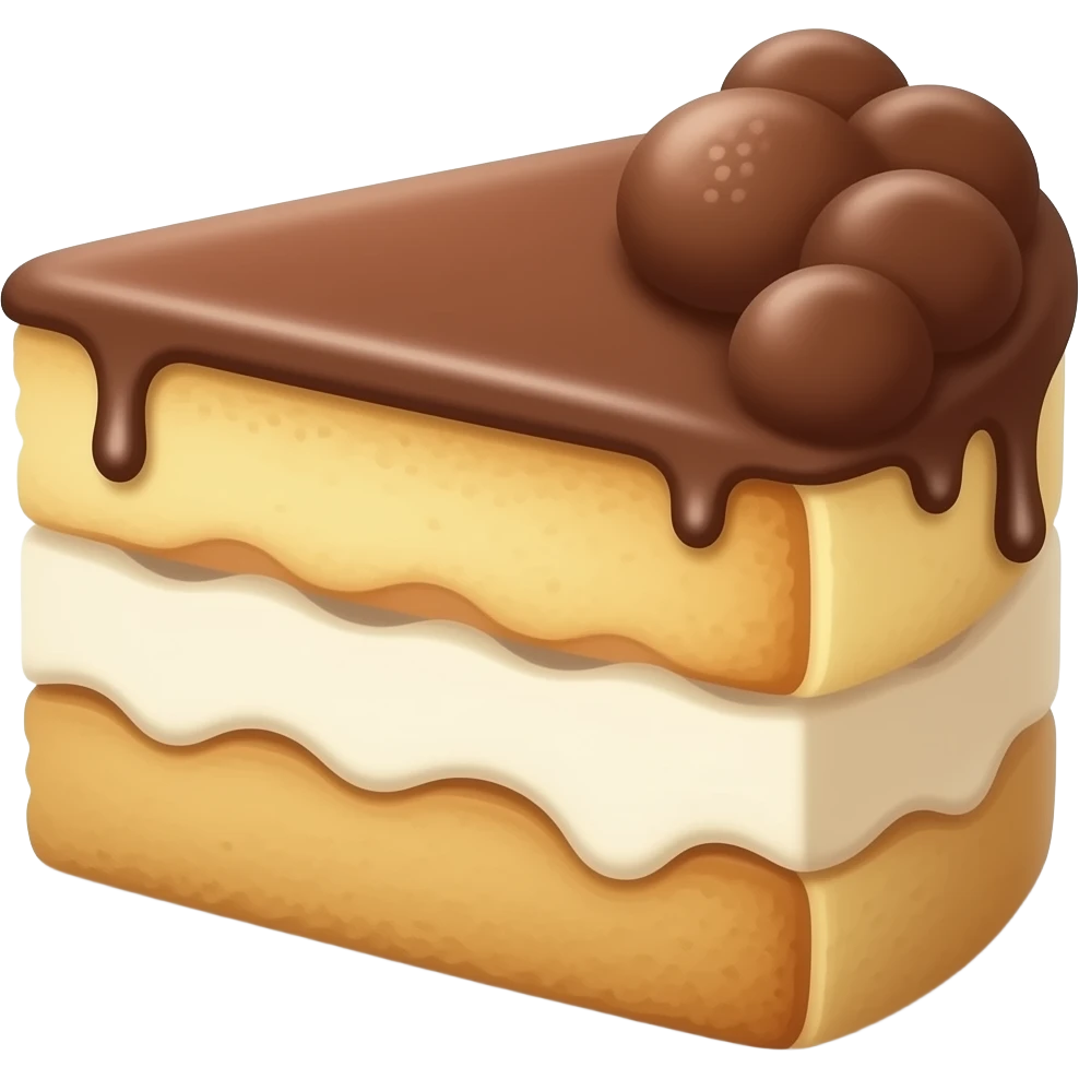Tiramisu cake emoji