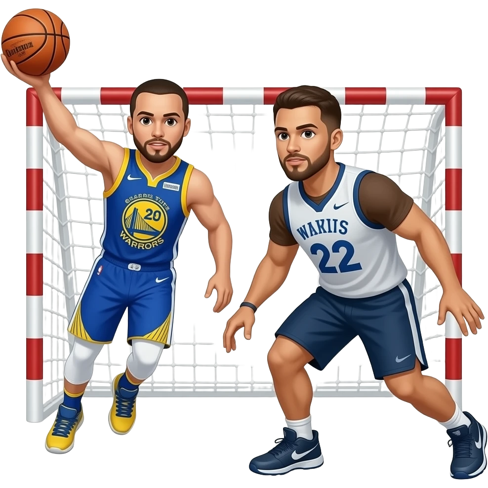 stephan curry scores in football but the goalkeeper is charlie kirk emoji