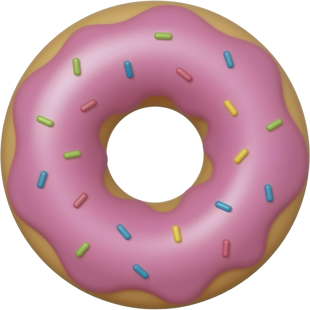 Розовый пончик emoji