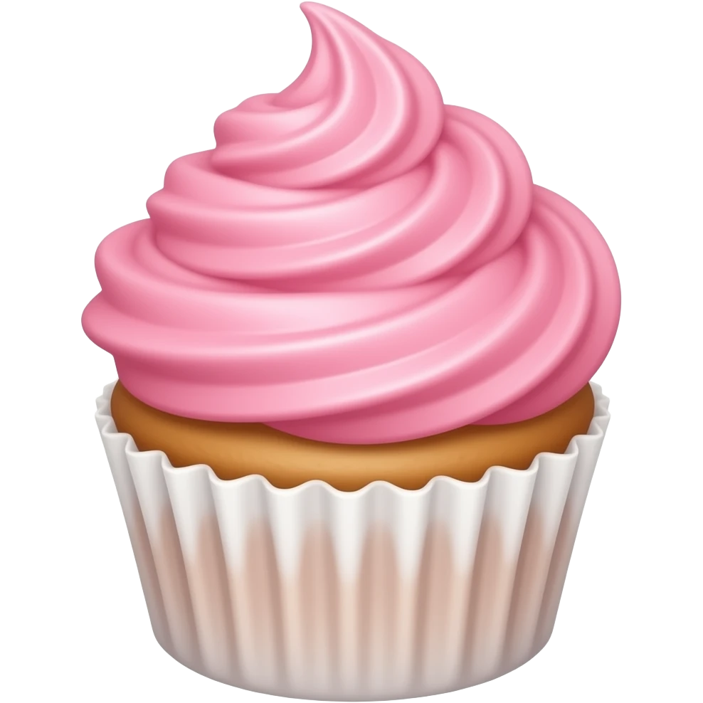 Cupcake with pink icing emoji