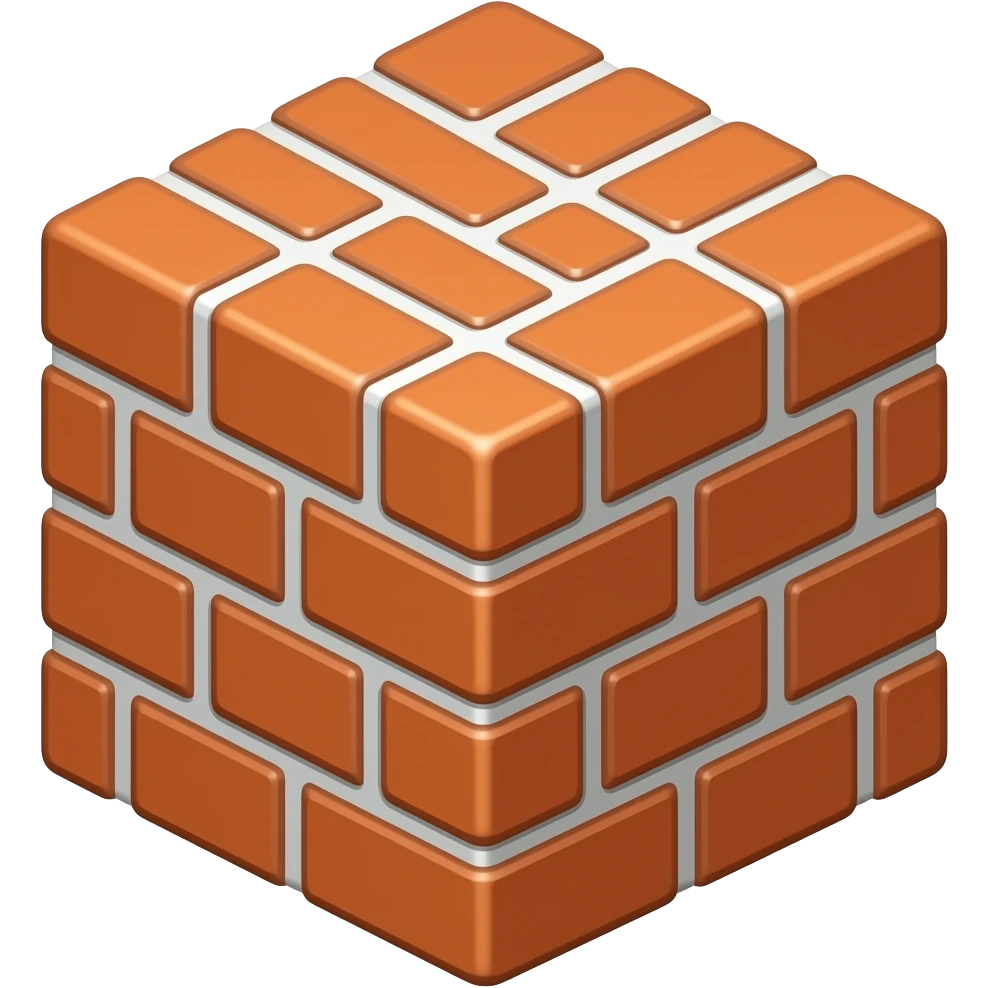 brick cube emoji