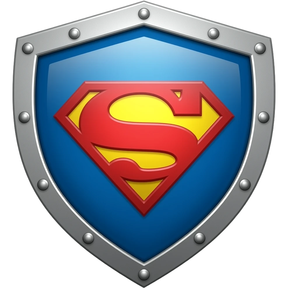 superhero shield emoji