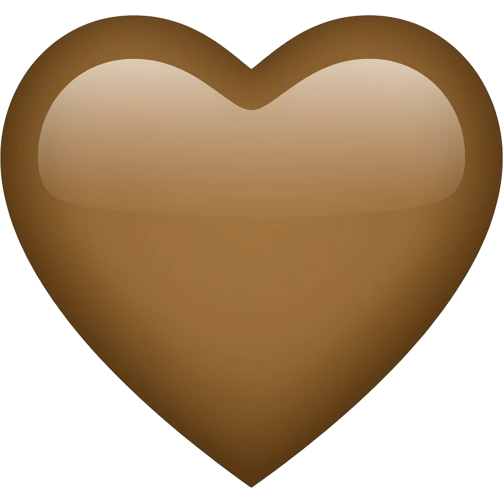 Coração marrom ios emoji