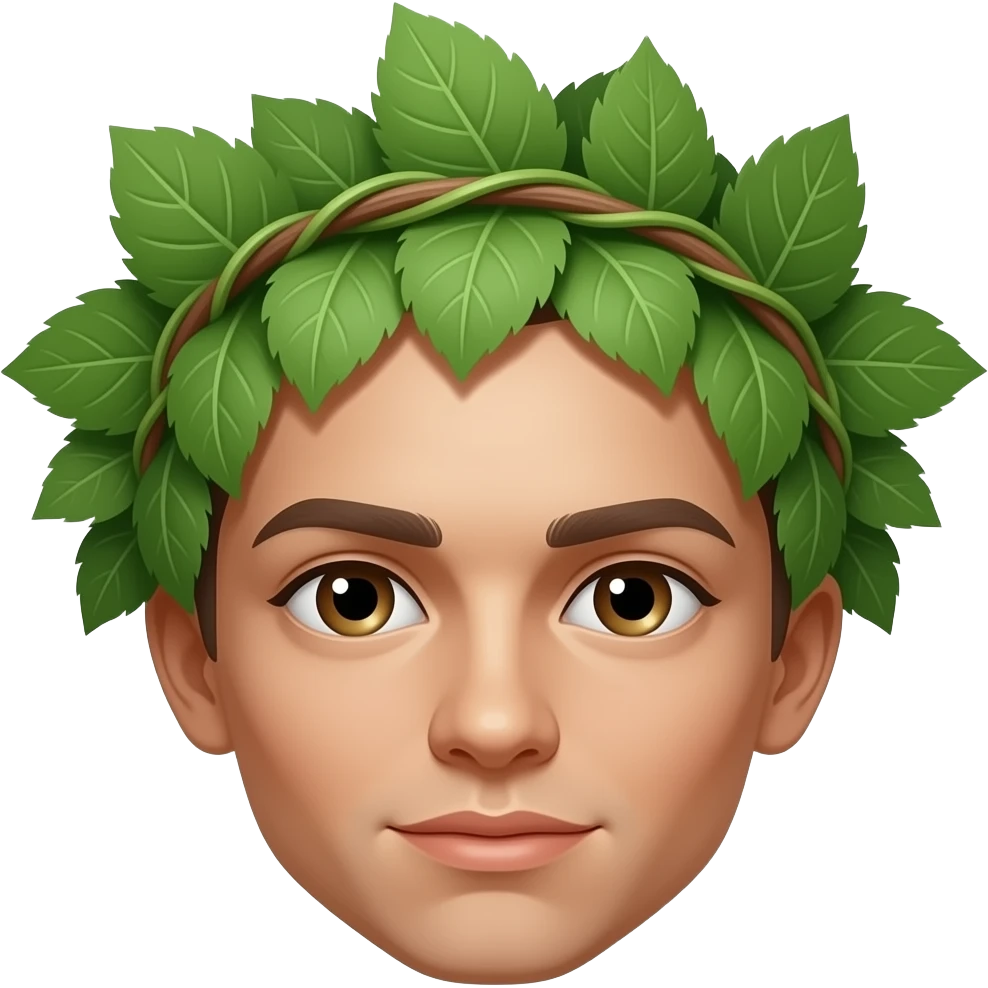 Leaf tiara emoji