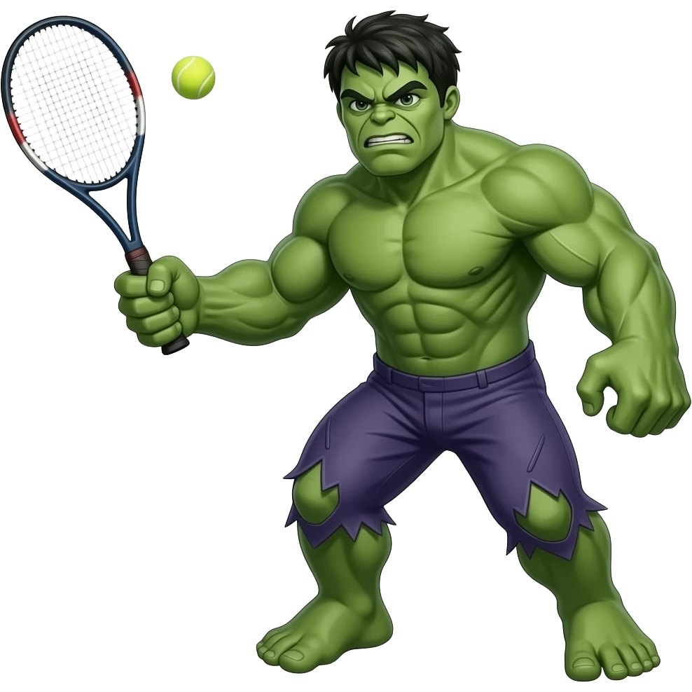 incredible hulk playing tennis emoji