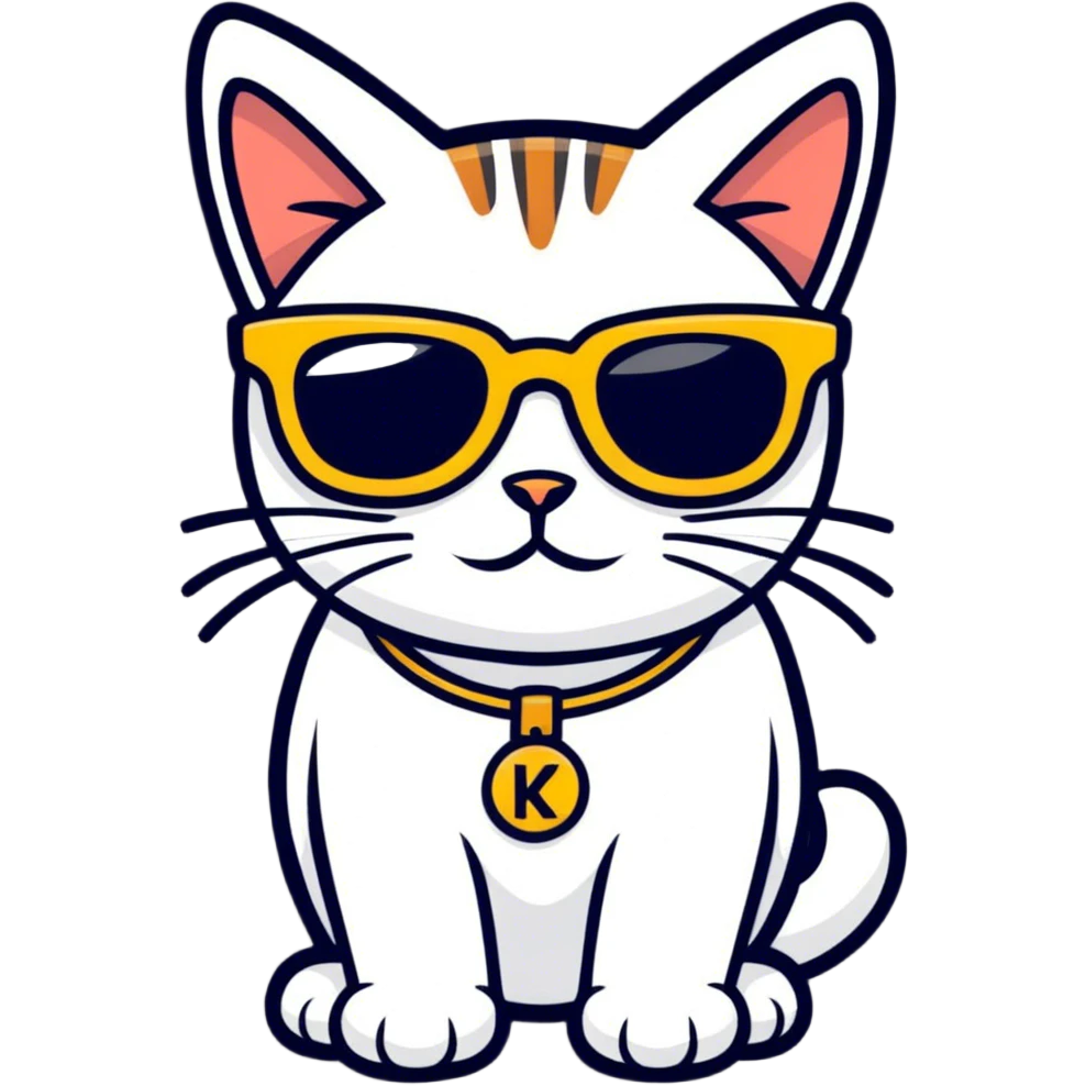 Cat with sunglasses emoji