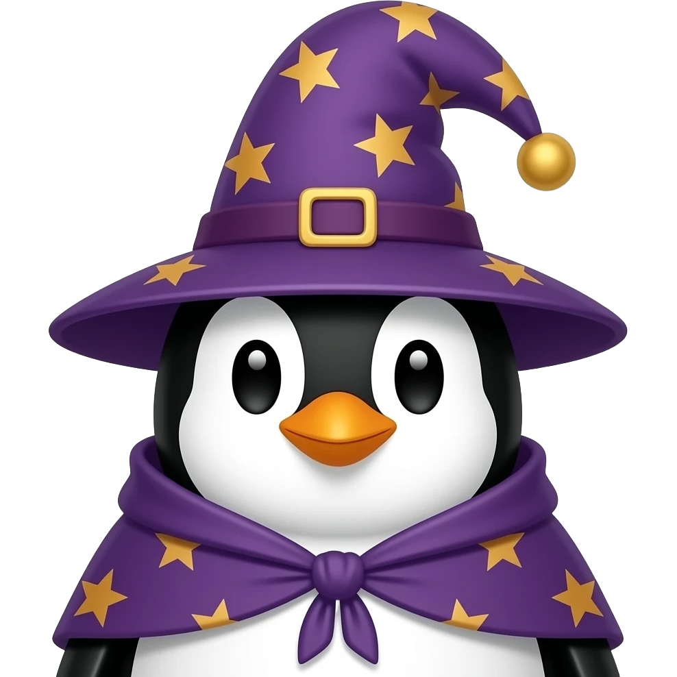 Penguin Wizard emoji