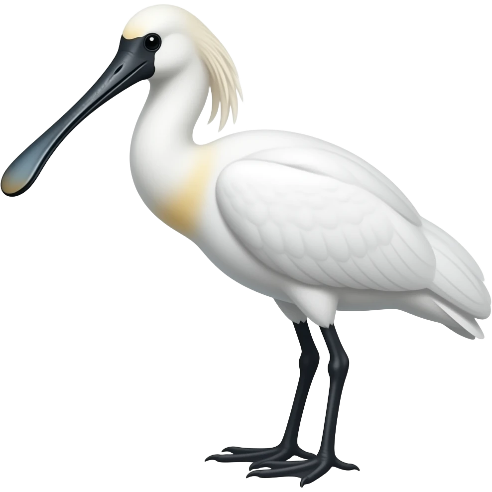 Black beacked spoonbill emoji