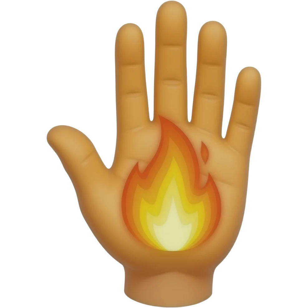 fire in an orange hand emoji