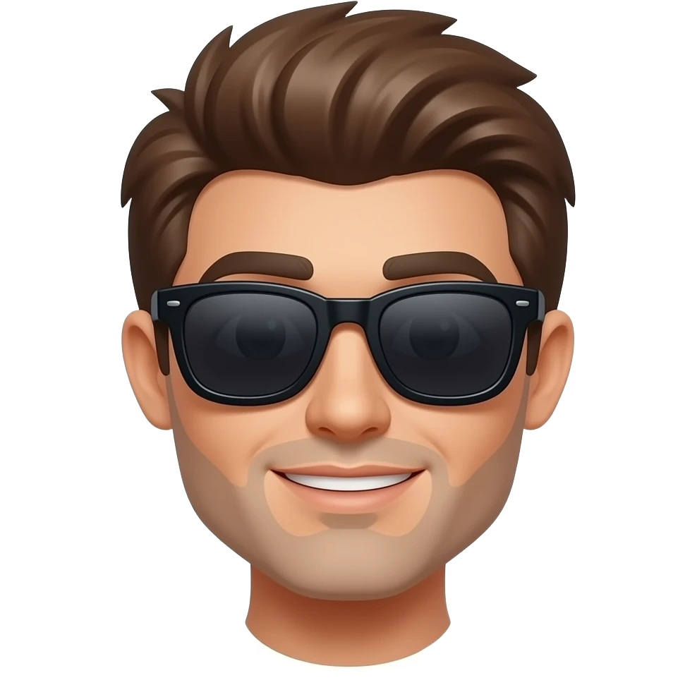 surfer with sunglasses emoji