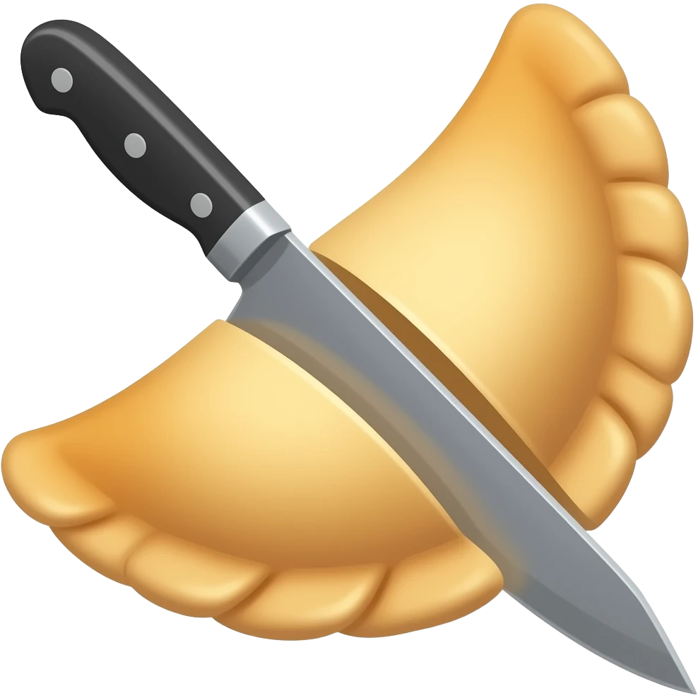 kill this samosa with a knife don't change the shape emoji