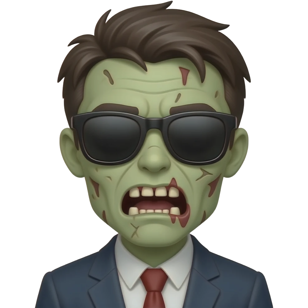 zombie with sunGlasses emoji
