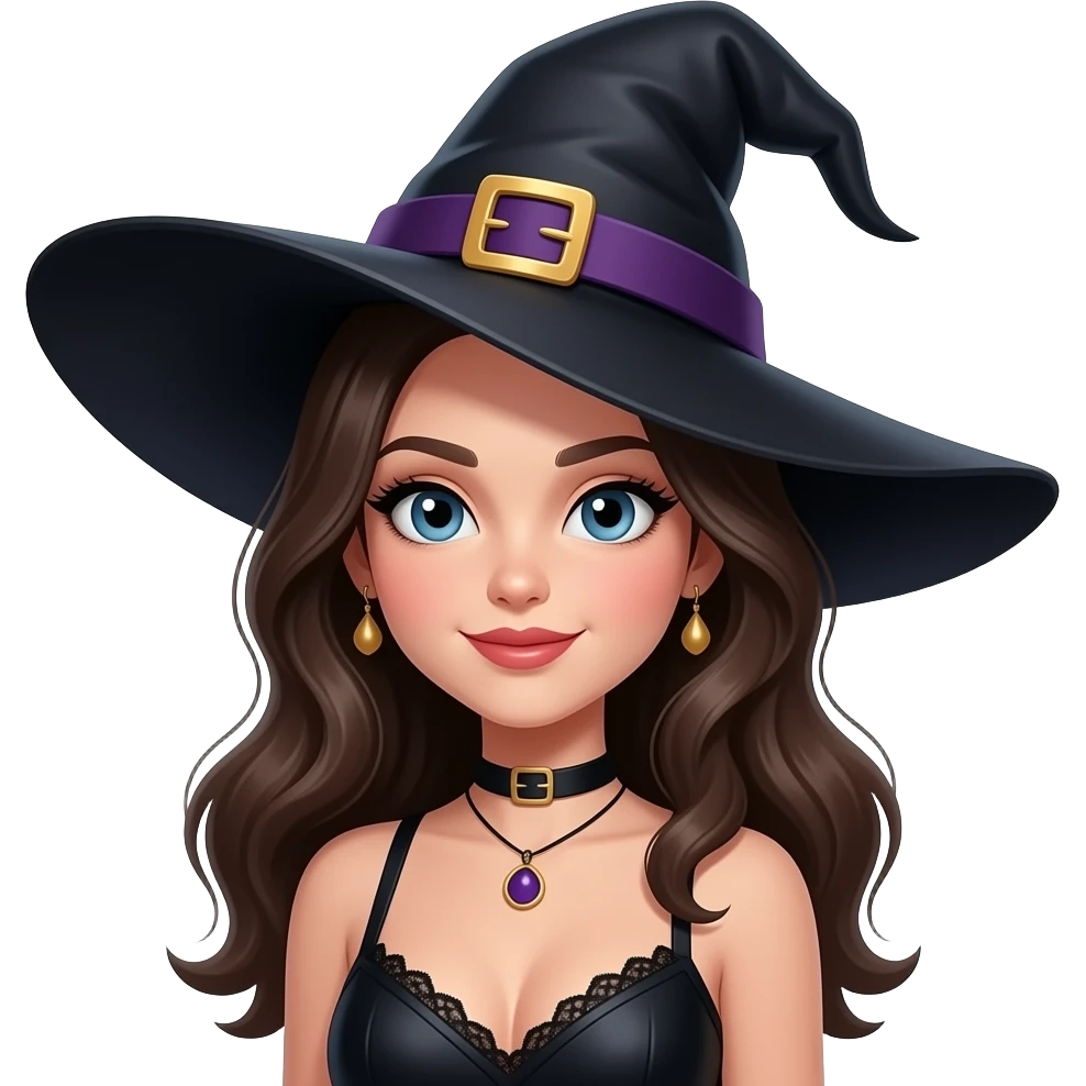 Сексуальная ведьма девушка emoji