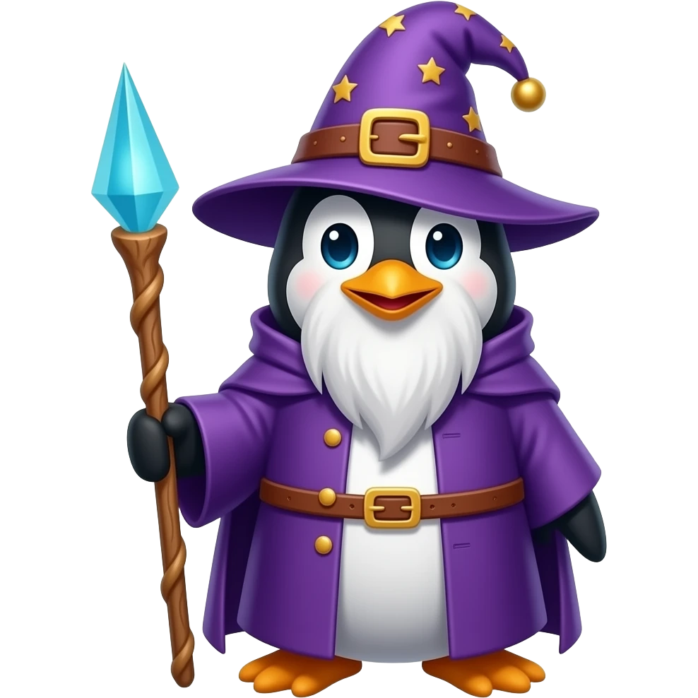 Penguin Wizard emoji
