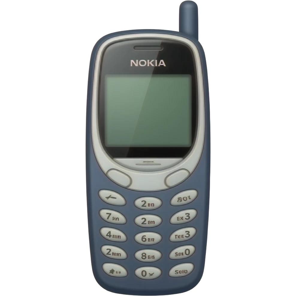 an original style nokia mobile phone with antenna emoji