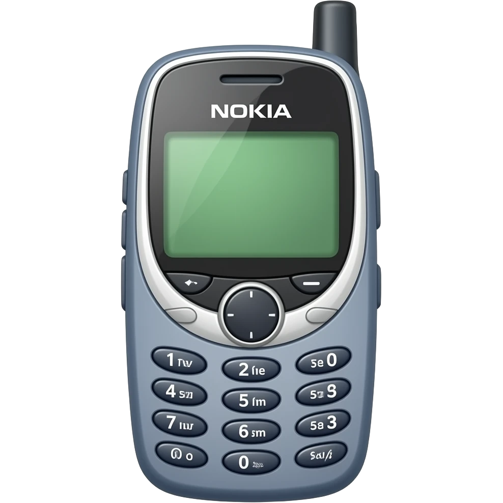 an original style nokia mobile phone with antenna emoji