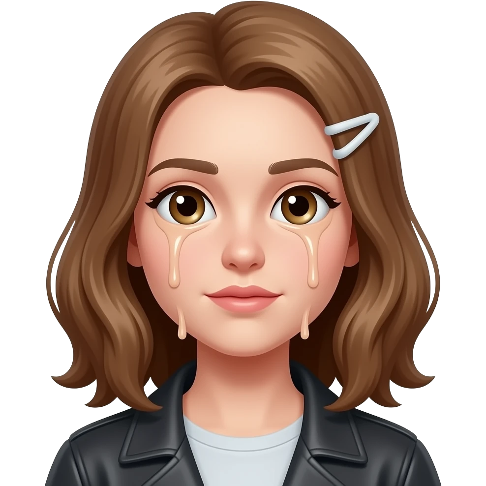 girl with cum dripping from face and hair emoji
