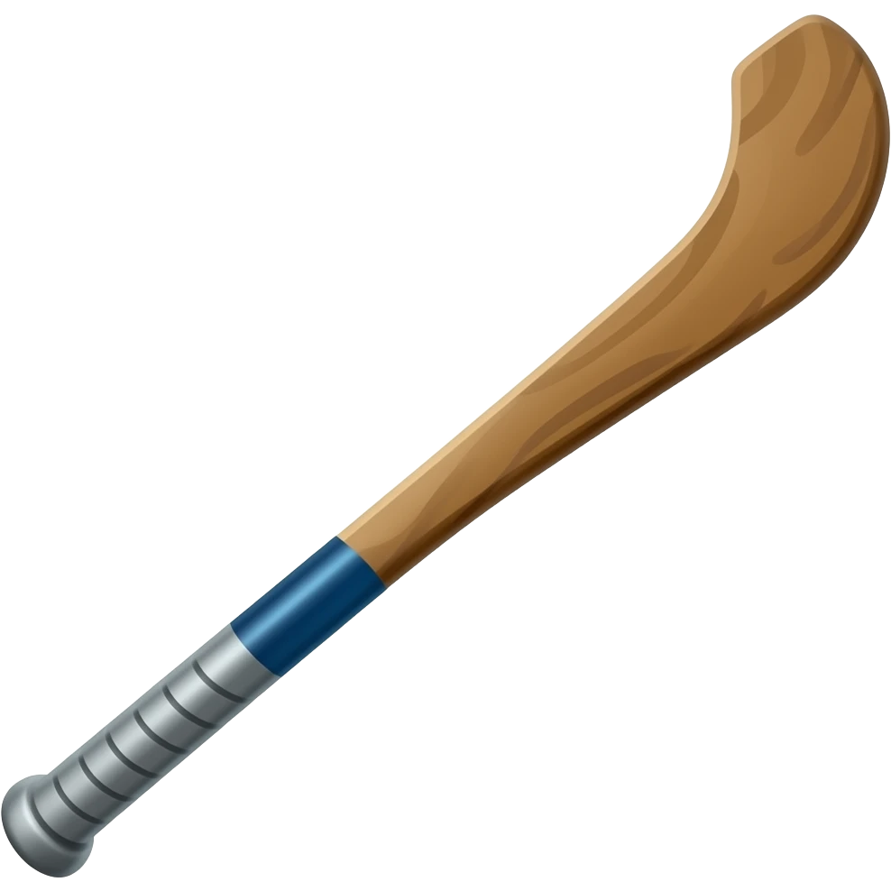 A hurling stick with more wood on top emoji