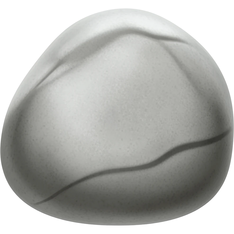 basic smooth grey river stone emoji