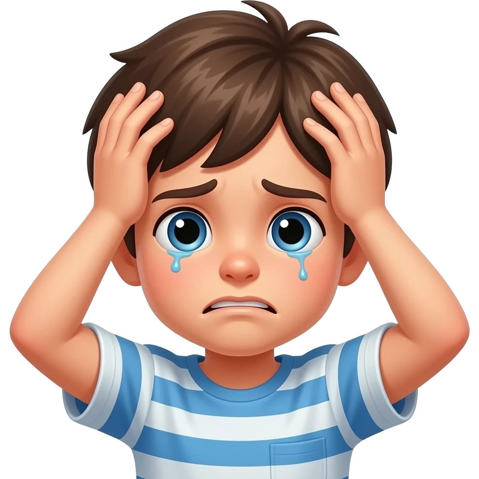 Stressed/overwhlemed child emoji