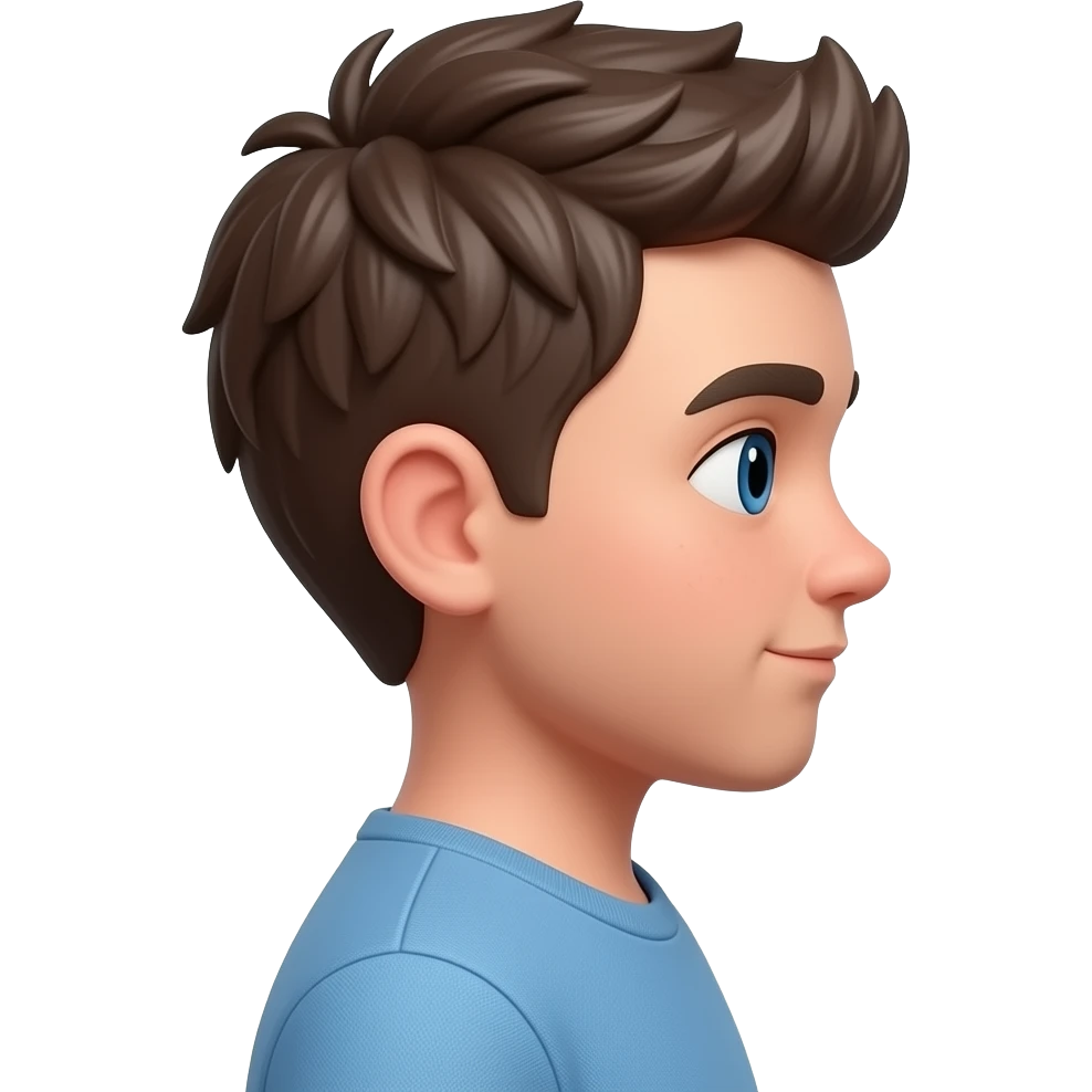 3D boy side view emoji