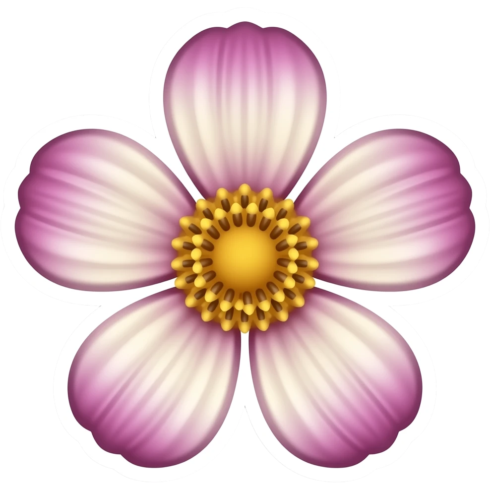 Give pressed flowers sticker emoji