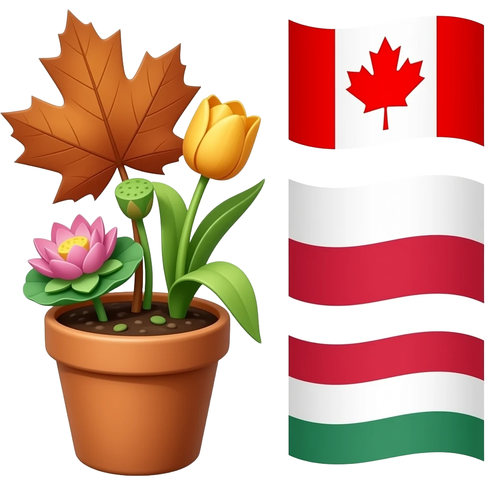 🪴🍁🌷🪷🇨🇦🇵🇱🇭🇺 emoji