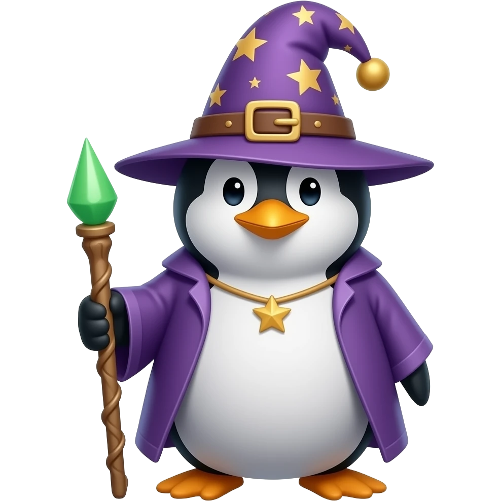 Penguin Wizard emoji
