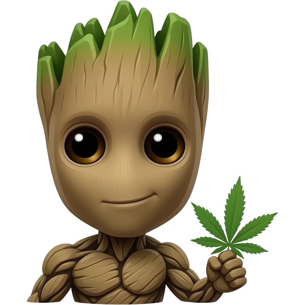 Groot High weed emoji