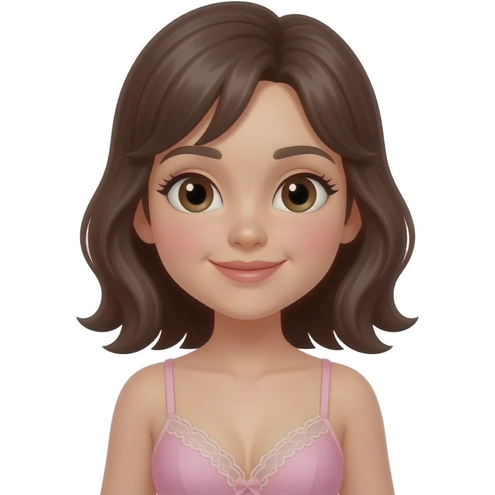 Chica de 13 en ropa interior emoji