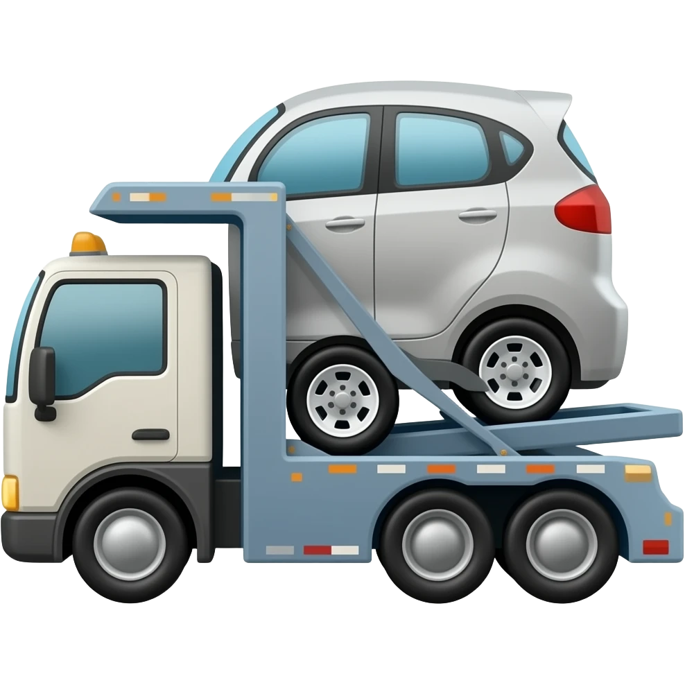 Car carrier Truck side emoji