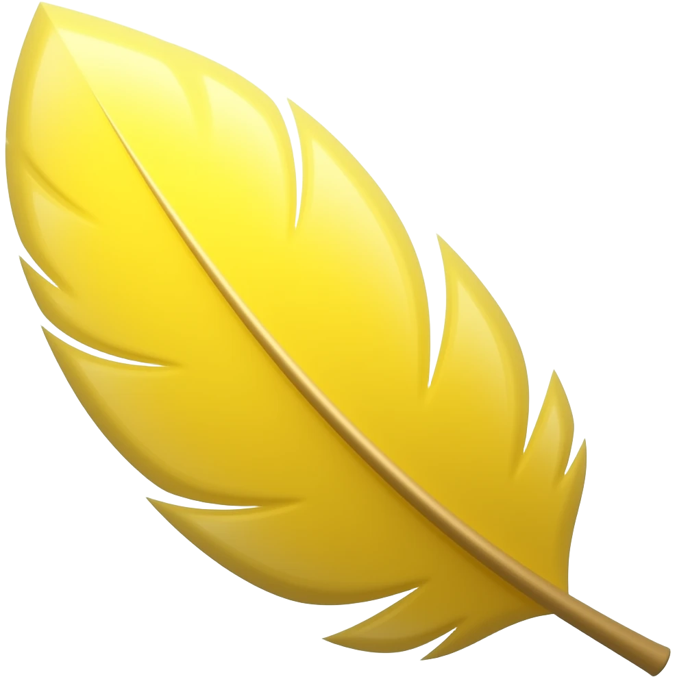 Bright Yellow ferther emoji