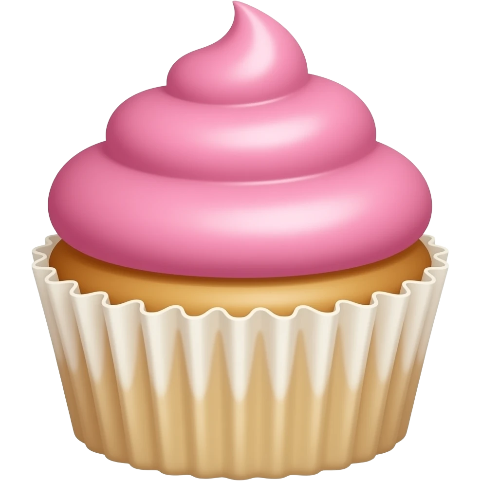 Cupcake with pink icing emoji