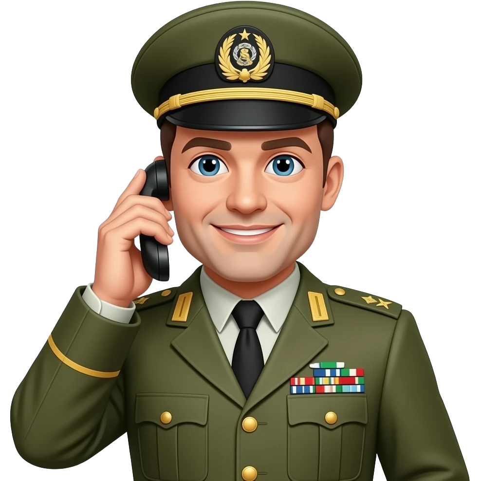 Полковник разговаривает по телефону emoji
