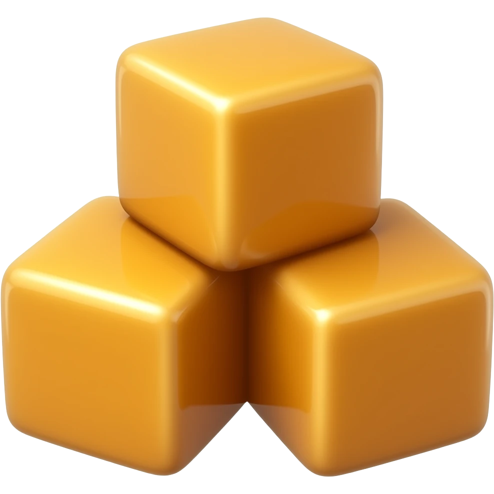 caramel cubes emoji