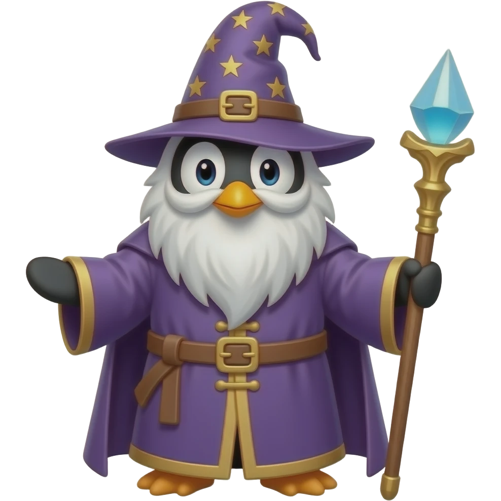 Penguin Wizard emoji