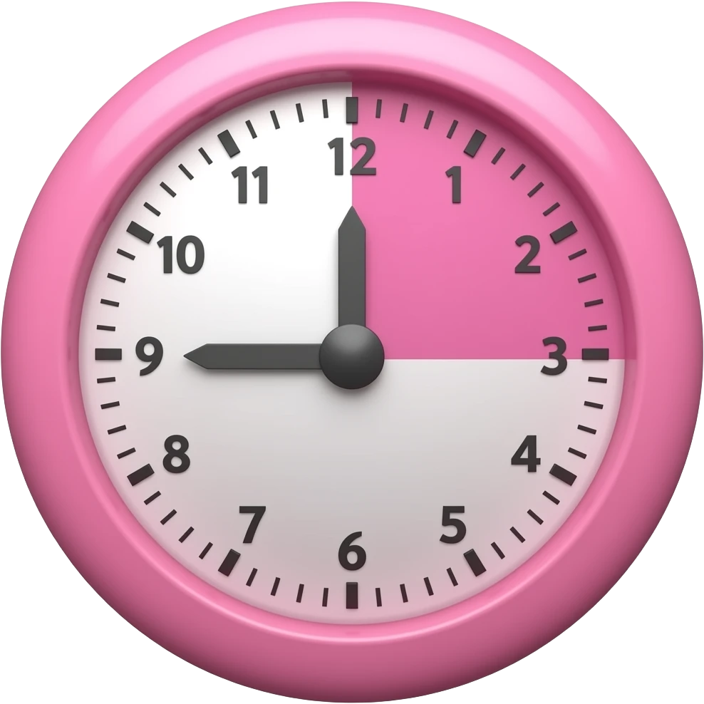 pink time timer emoji